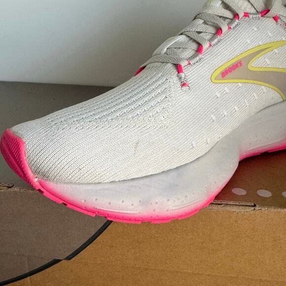 Brooks Glycerin Stealthfit 20 Pink/White Women Running Sneakers - SZ 9.5 - Picture 7 of 14